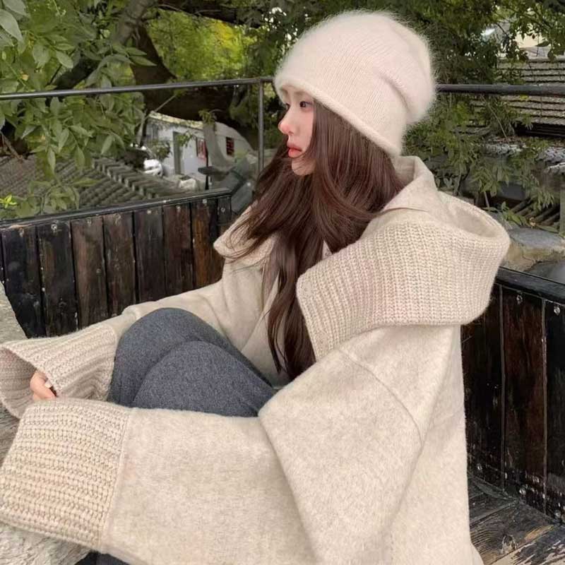 リブニットカラージップアップブルゾン