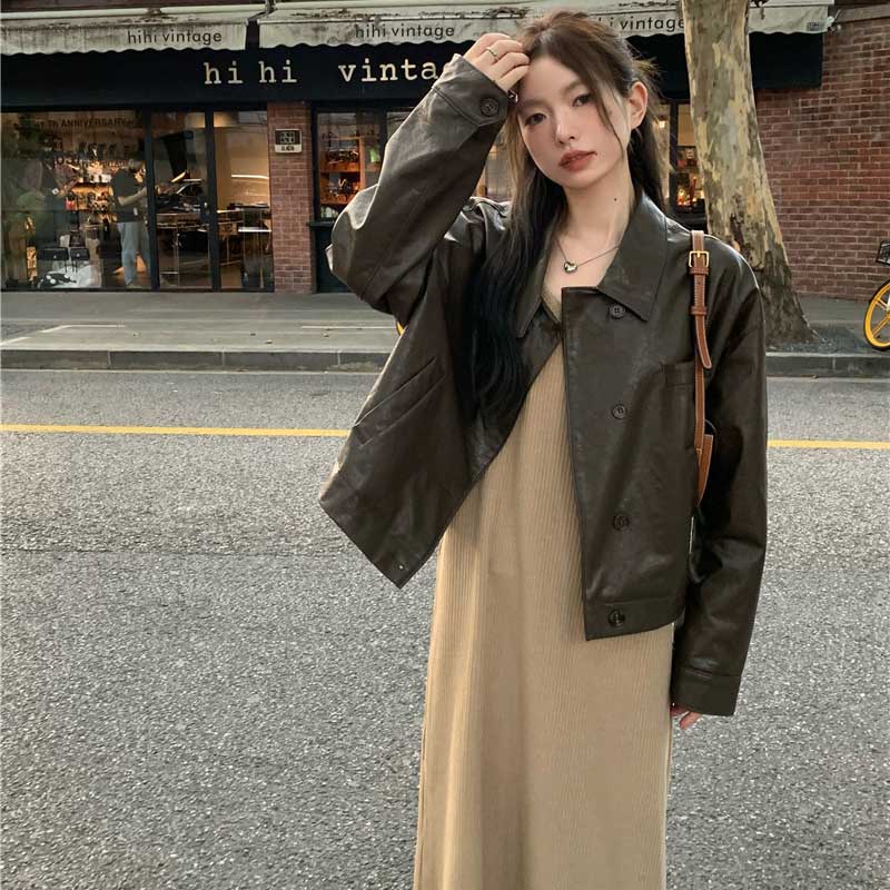 ヴィンテージライクレザージャケット