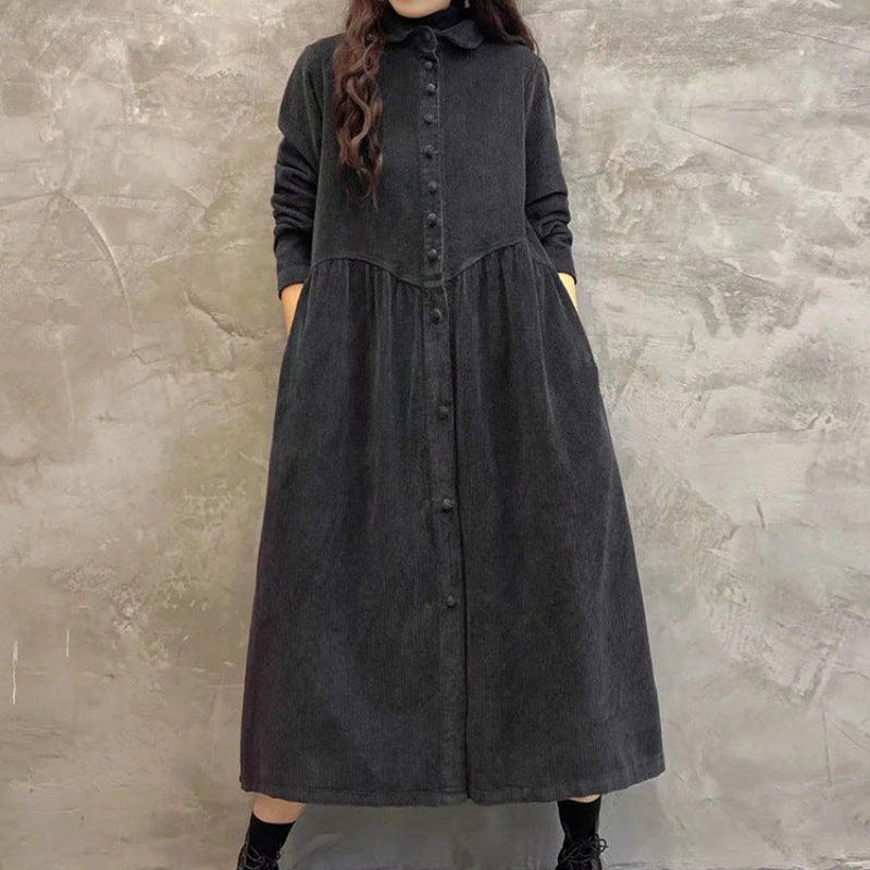 コーデュロイシャツワンピース(4colors)