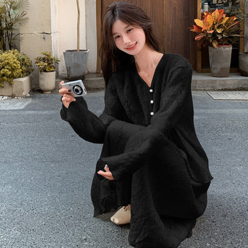 シフォンブラウス×スカートスーツ (2colors)