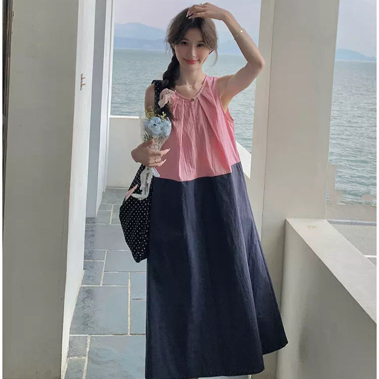 ブロッキングバイカラーワンピース