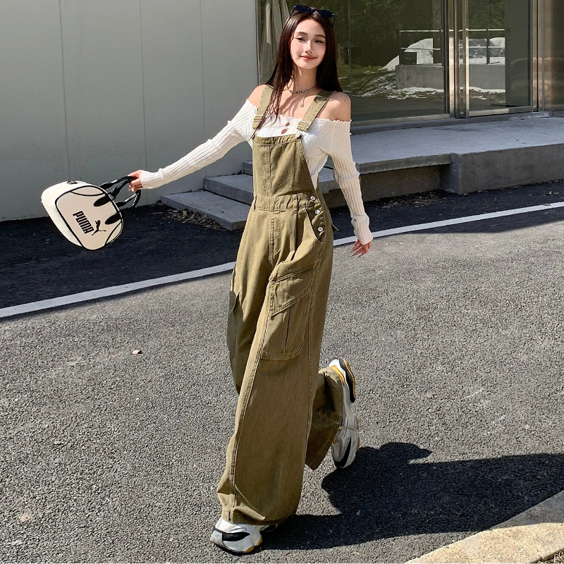 ミリタリーグリーンオーバーオール