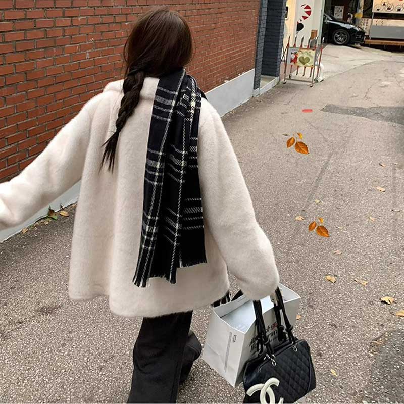 ビッグカラーシャギーコート