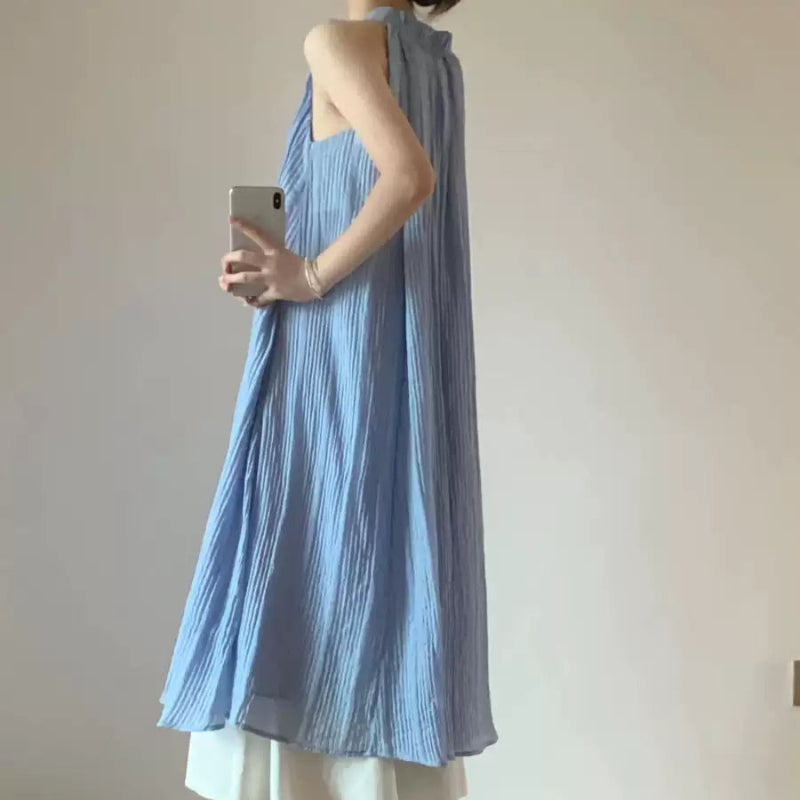 レイヤードノースリーブワンピース