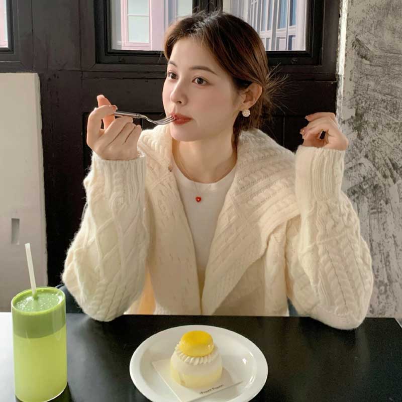 ビックカラーラップニット