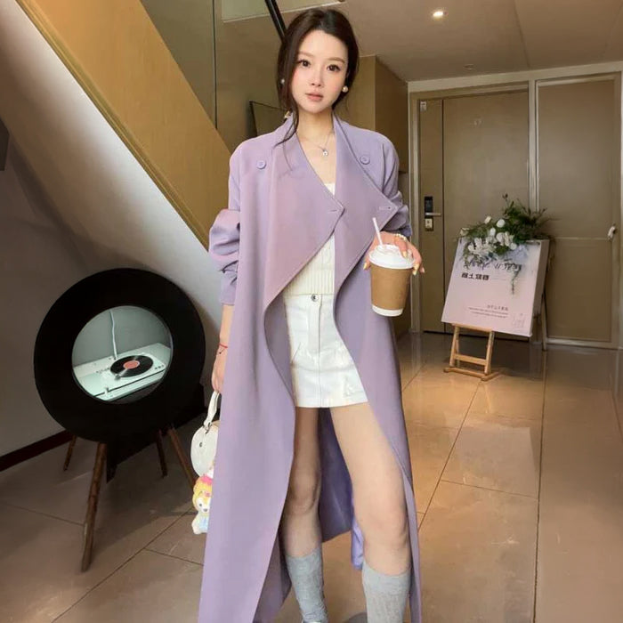 ラペルロングガウンコート(3colors)