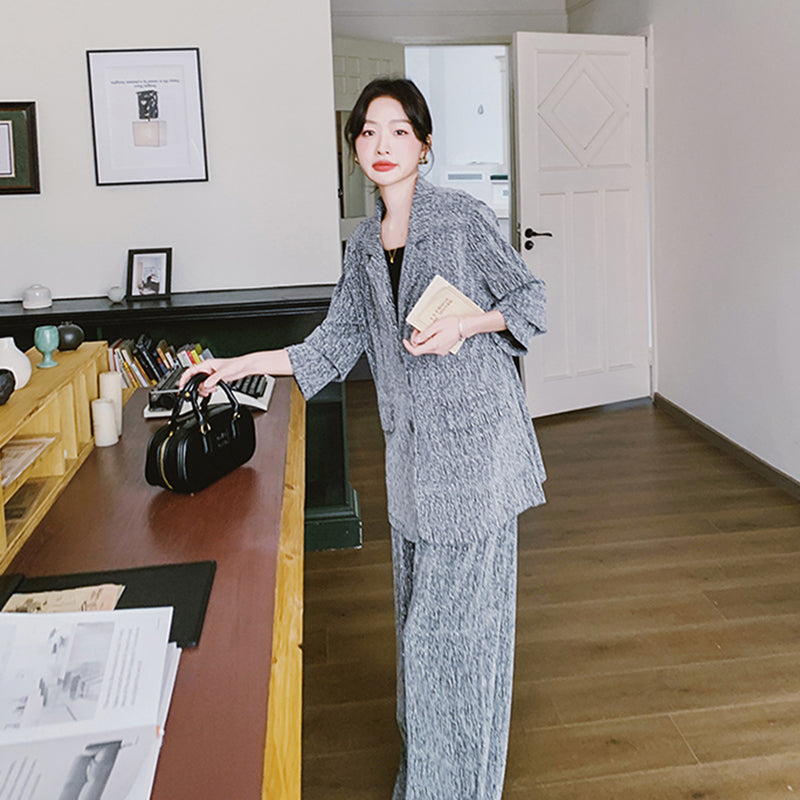 杢グレージャケットスーツセット