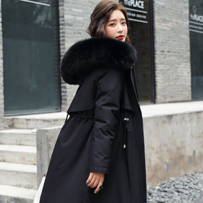 ボリュームファーフード付き厚手コート(5colors)