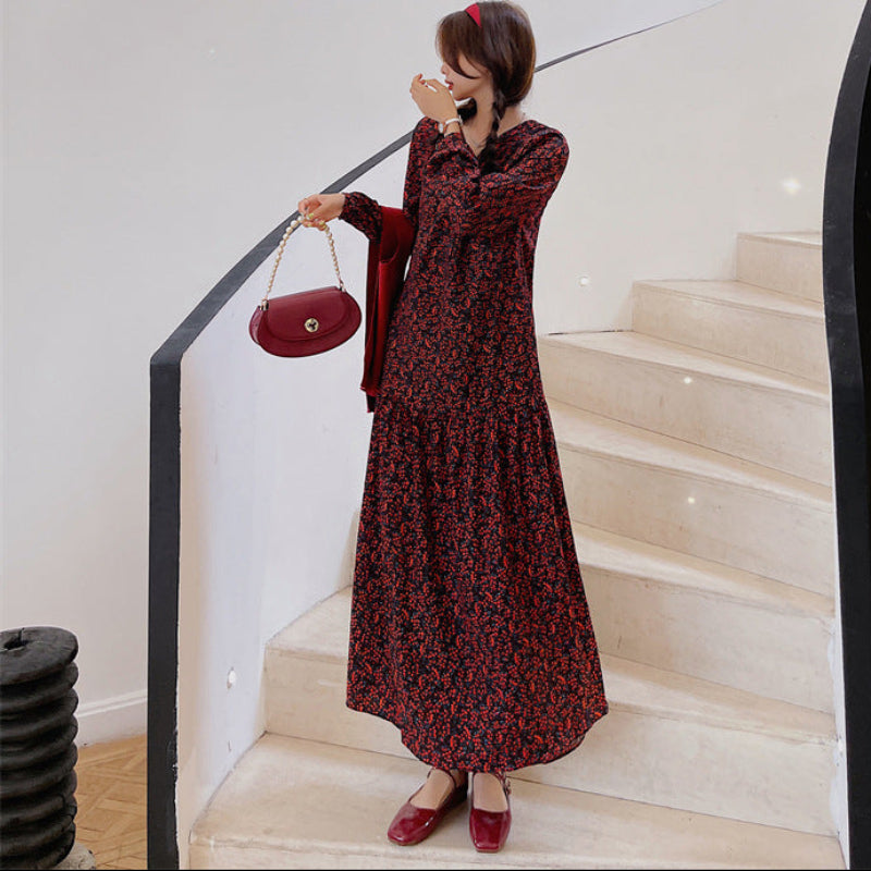 ショール付きスモールフラワーワンピース