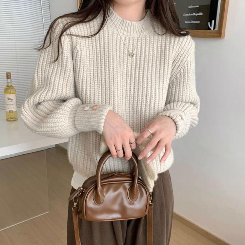 クルーネックリブセーター(4colors)