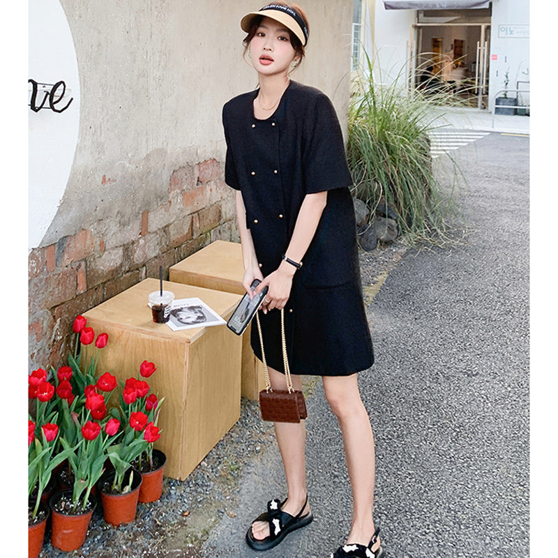 ダブルボタンジャケットワンピース