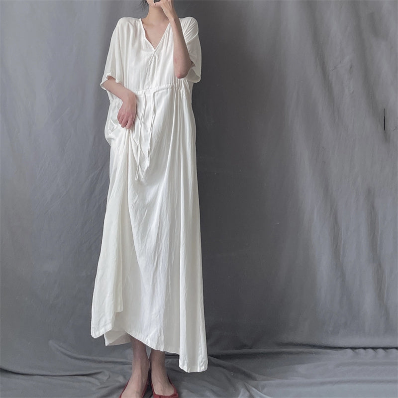 半袖ドローストリングワンピース(2colors)