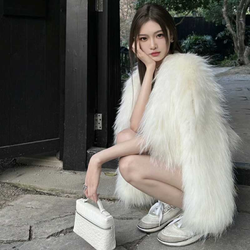 ショート丈ファージャケット