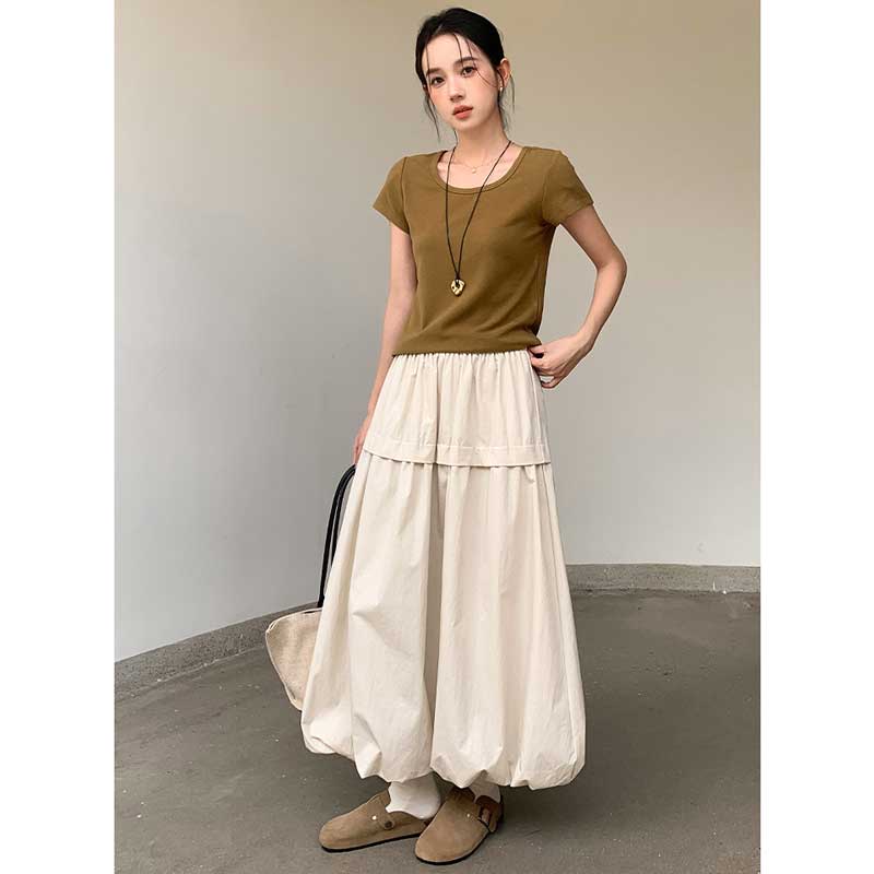 バルーンシルエットマキシスカート(4colors)