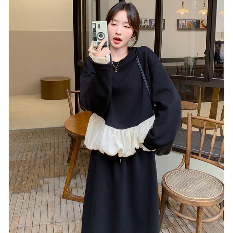 スウェットバルーントップス×スカートセット