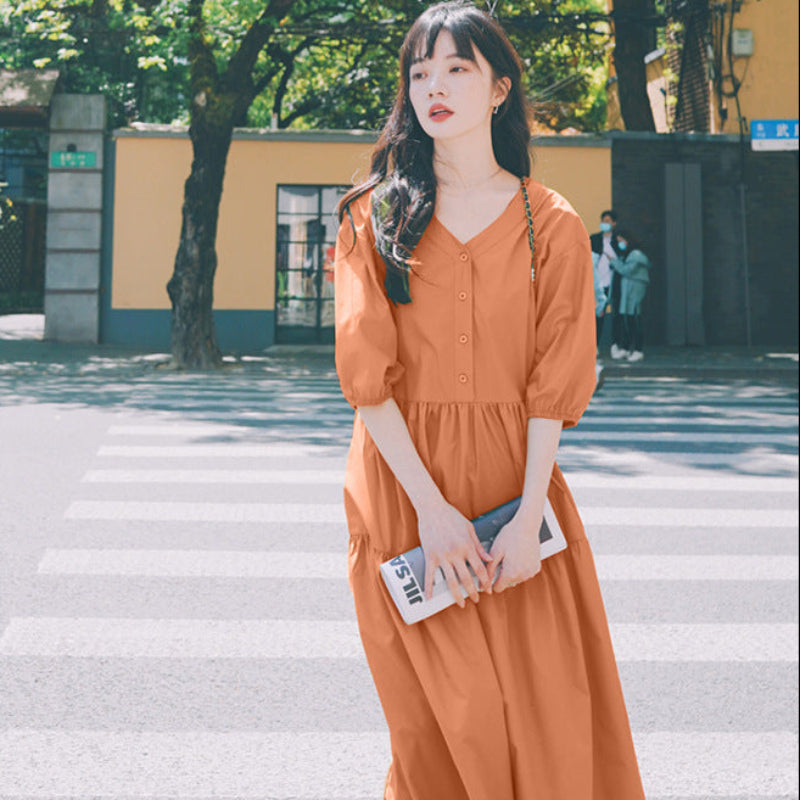 バックリボンティアードワンピース(4colors)