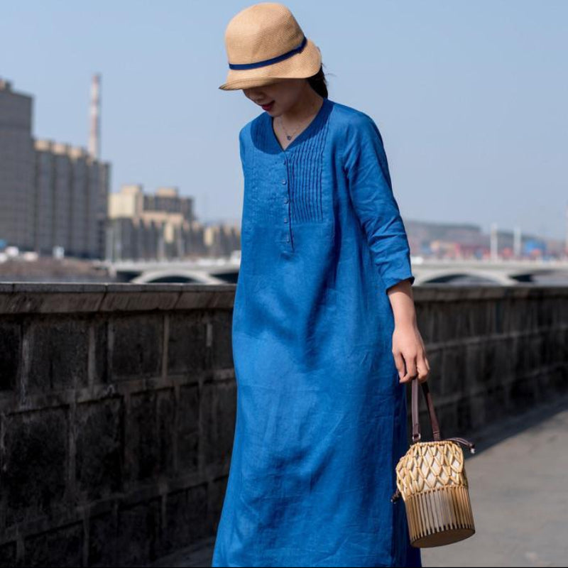 リネンピンタックワンピース(4colors)