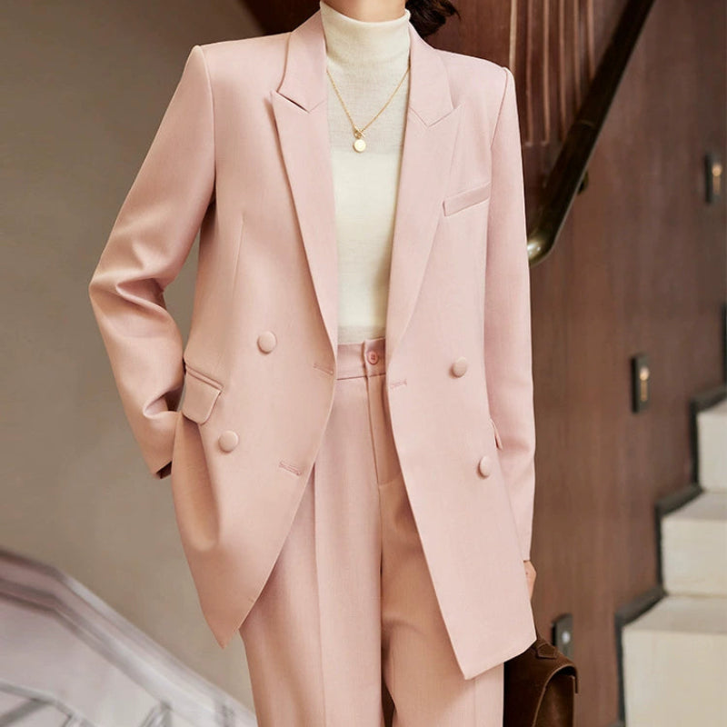 ダブルジャケットパンツスーツ(3colors)