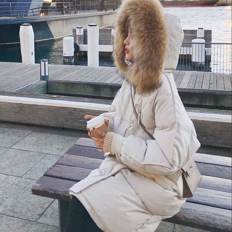 ファー付きフードロングダウンジャケット(2colors)