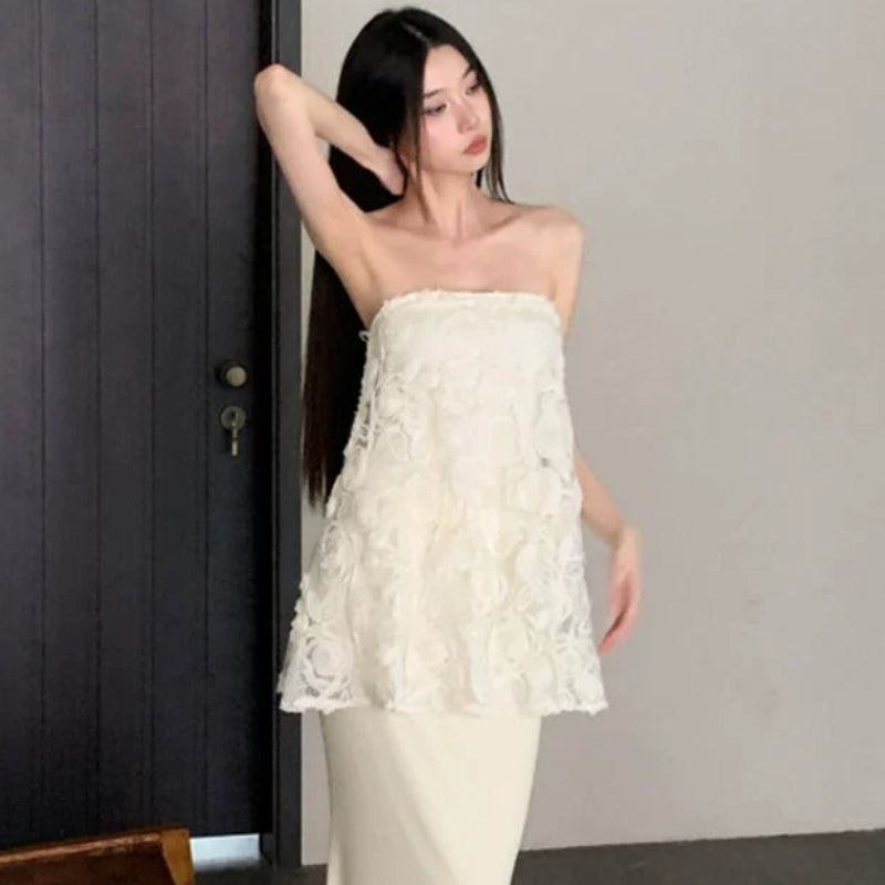 チューブトップス×ロングスカートセット