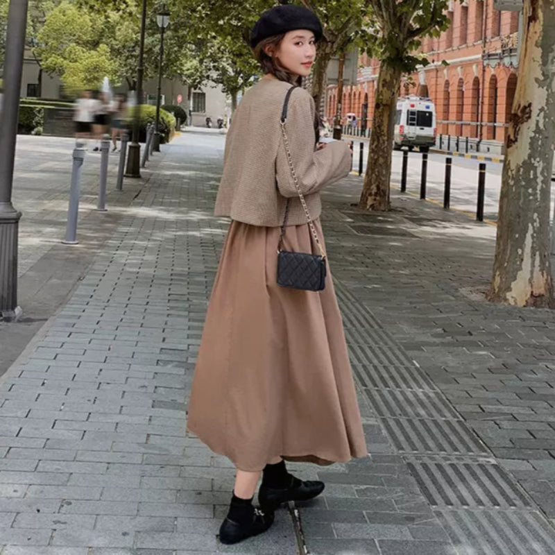 ボレロジャケット×キャミソールワンピースコーデセット