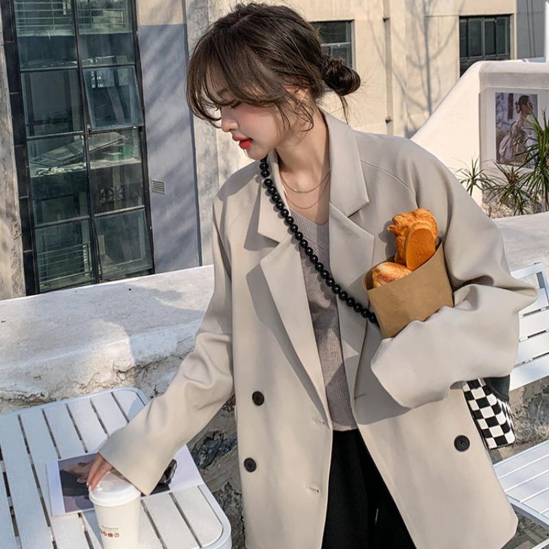 ドロップショルダーダブルジャケット(2colors)