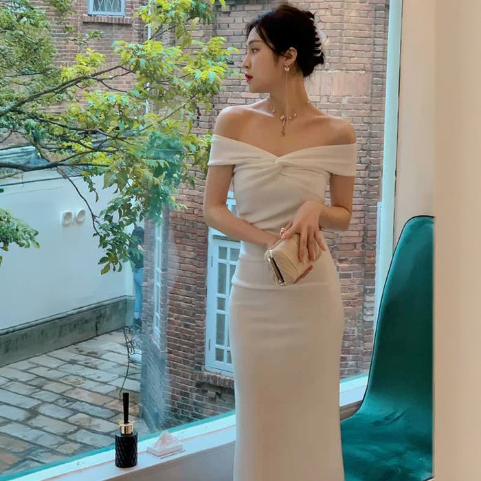 オフショルダーツイストドレス(3colors)