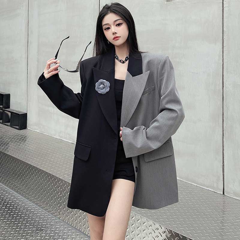 バイカラーオーバーサイズジャケット