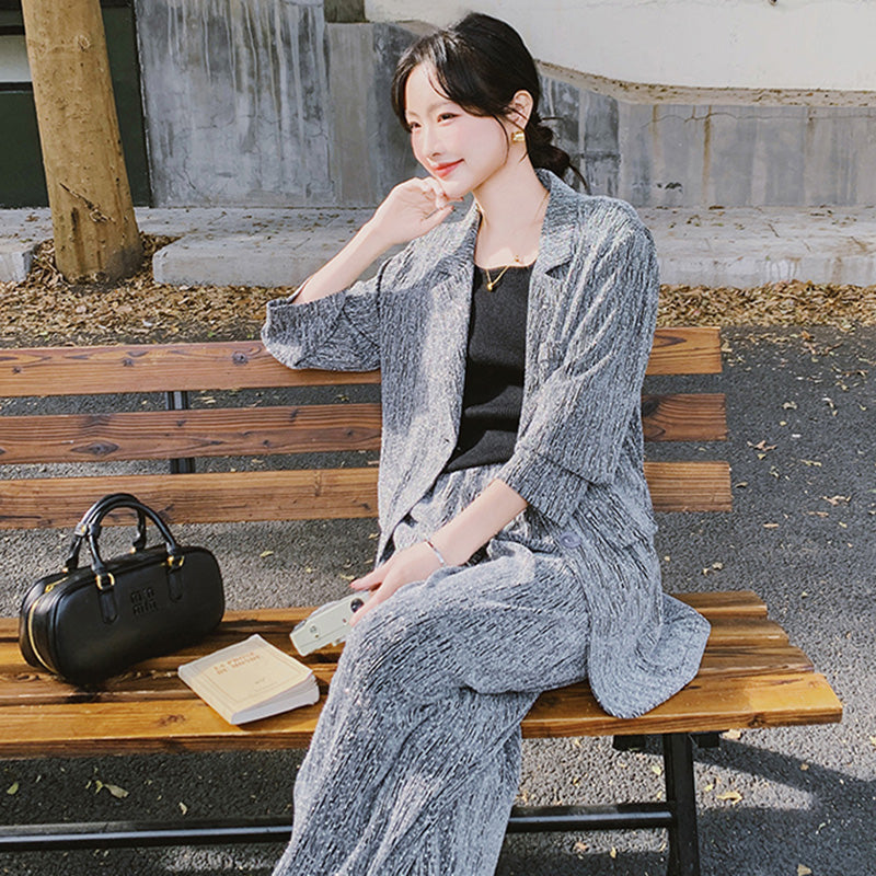 杢グレージャケットスーツセット