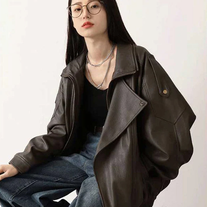 オーバーサイズレザージャケット(2colors)