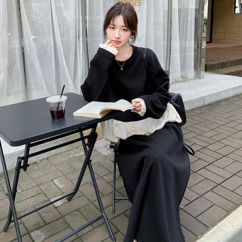 スウェットバルーントップス×スカートセット