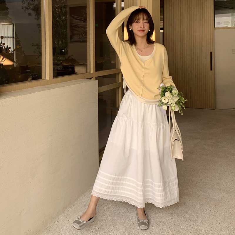 レイヤード風サイドギャザートップス(5colors)