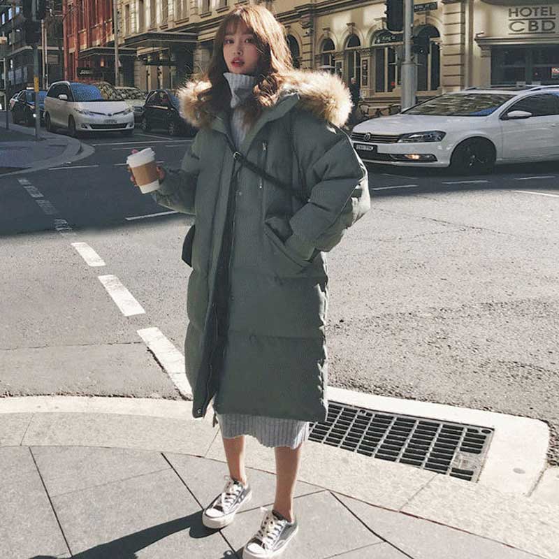 ファー付きフードロングダウンジャケット(2colors)