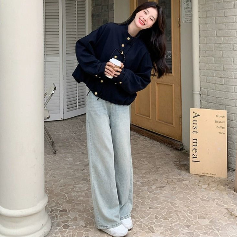 トレンチデザインネイビージャケット