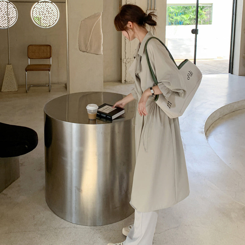 ヨーク付きミディアムレングストレンチコート