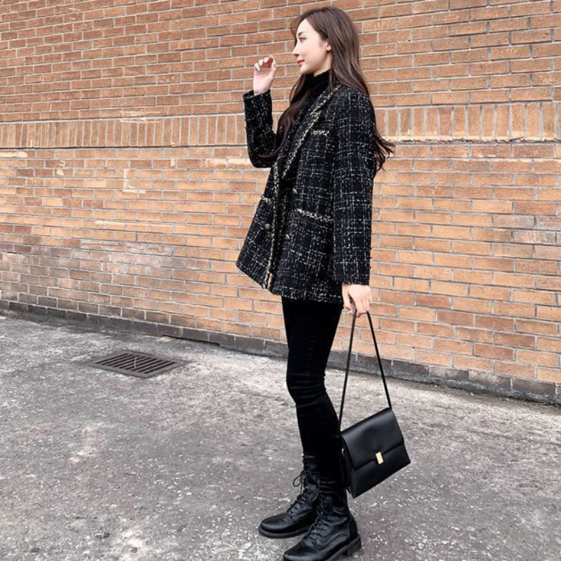 ブラックツイードモードジャケット