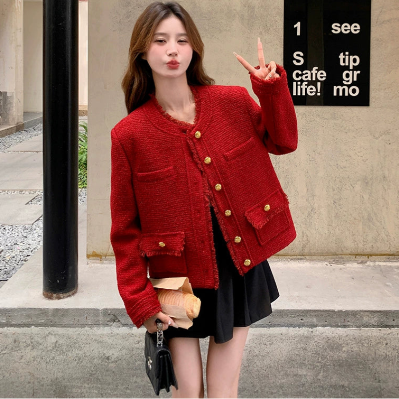 ツイードショート丈ジャケット