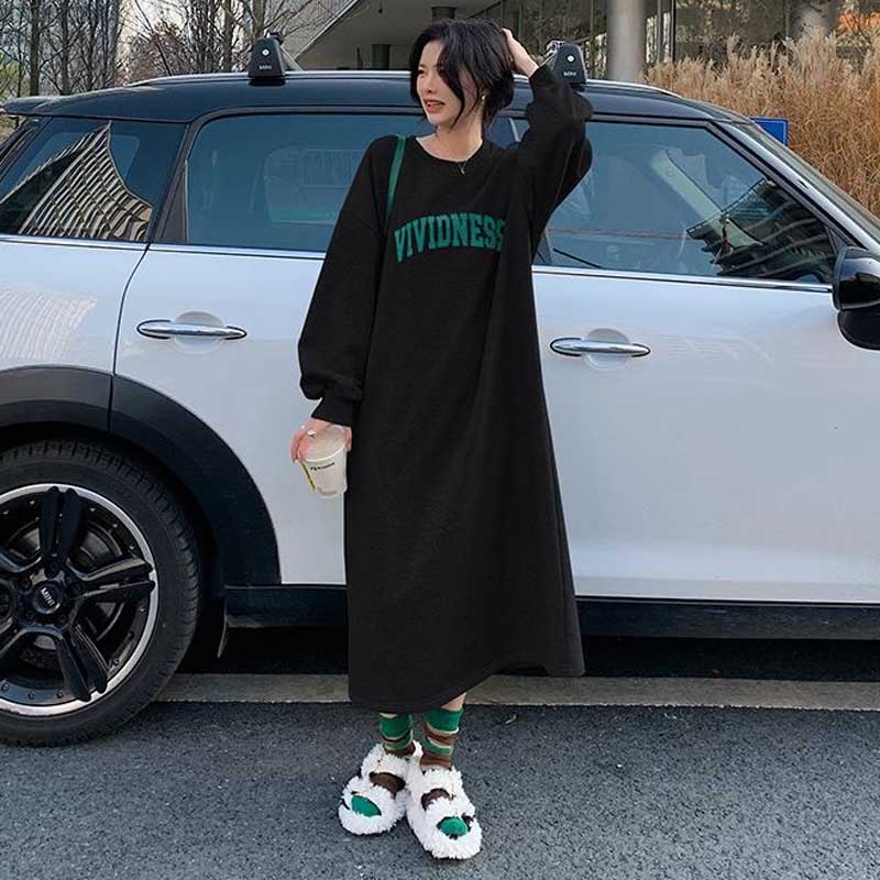 ロゴスウェットワンピース(2colors)