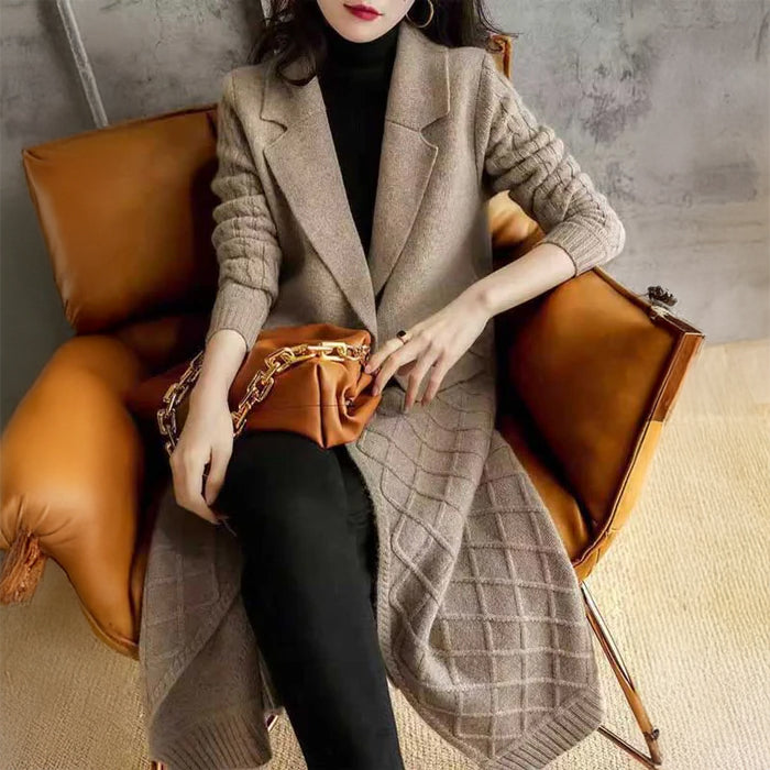 ニットロングカーディガン