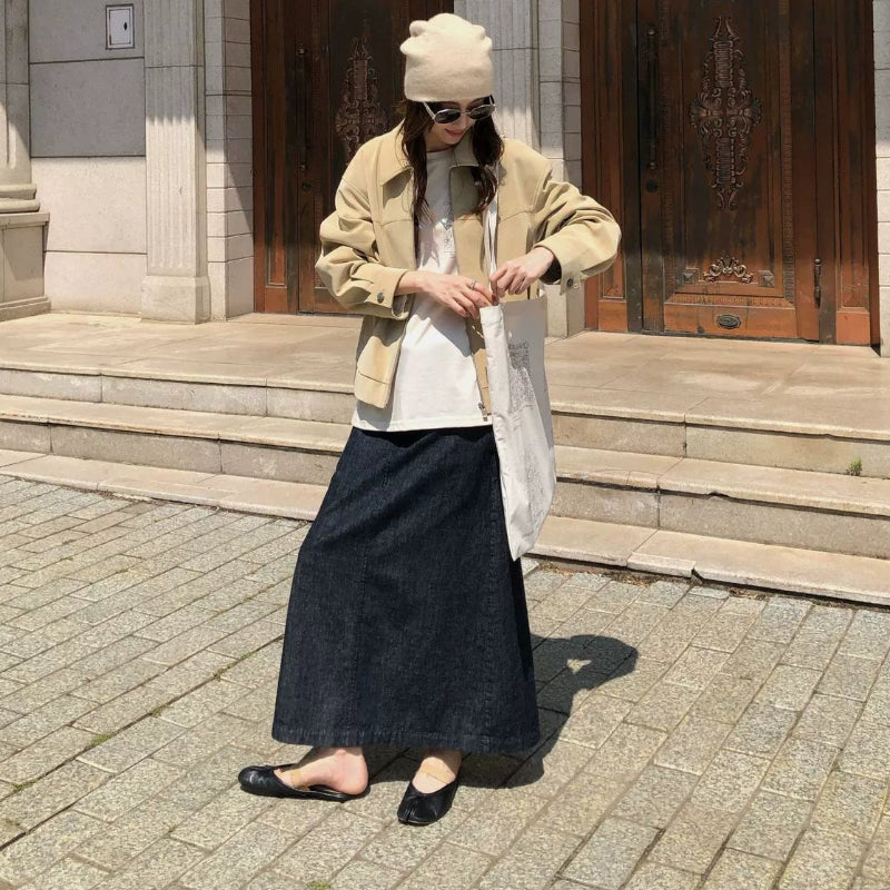 ウエストデザインデニムスカート