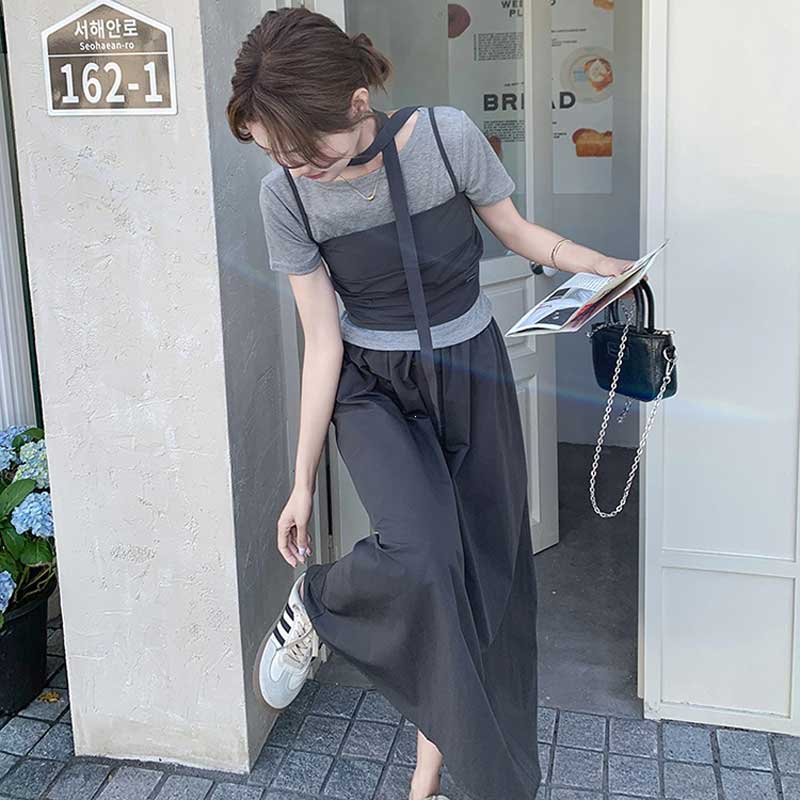 レイヤードビスチェセットアップ