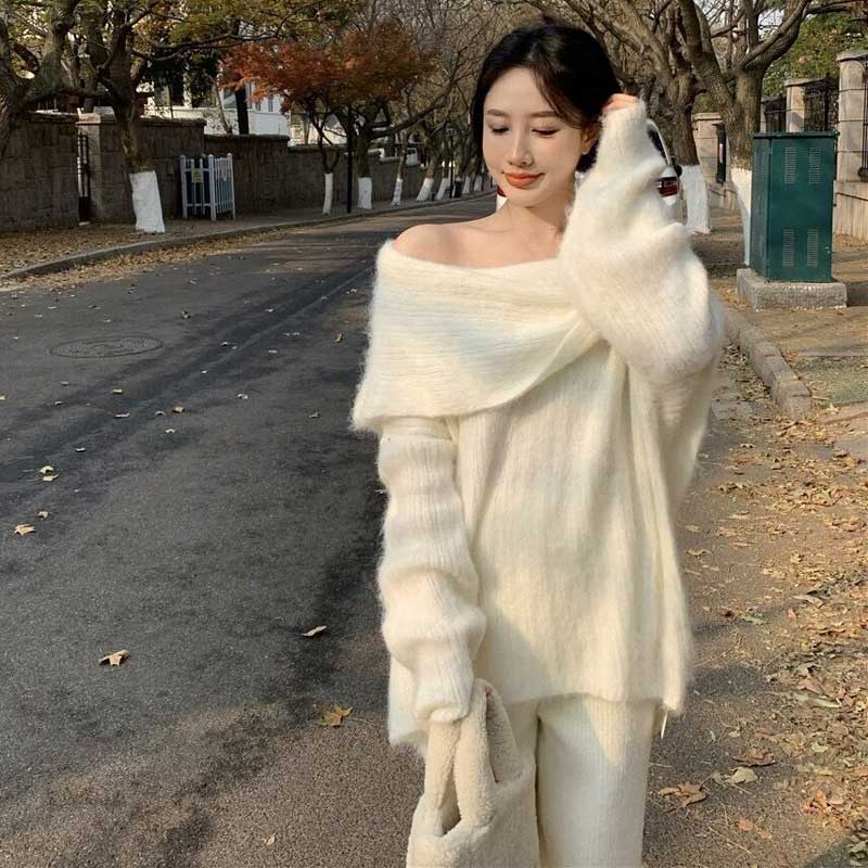 エアリーオフショルダーニット