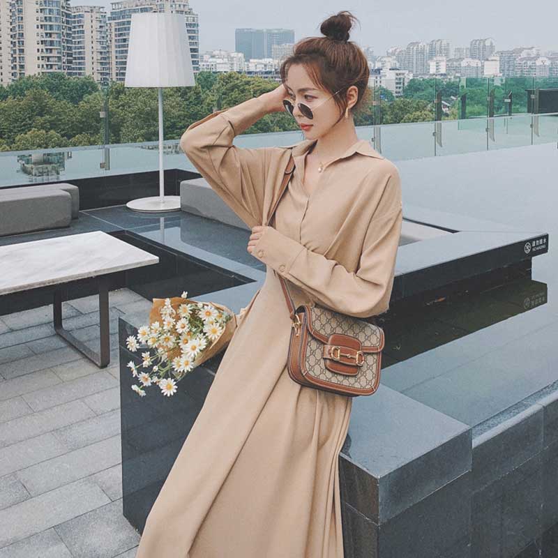 ウエストシェイプフレアワンピース(2colors)