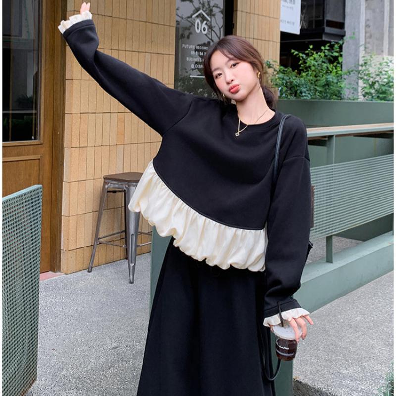 スウェットバルーントップス×スカートセット