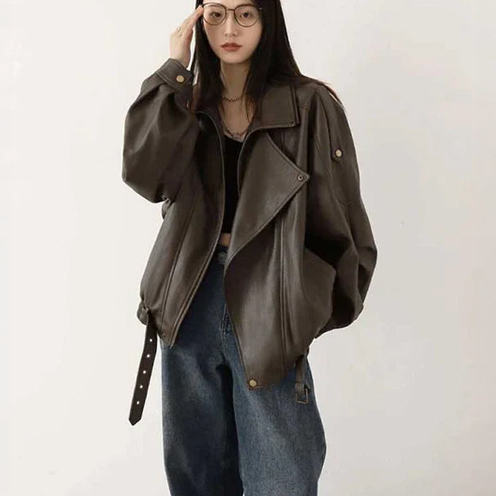 オーバーサイズレザージャケット(2colors)