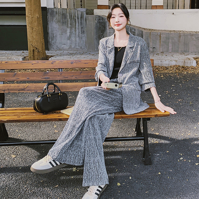 杢グレージャケットスーツセット