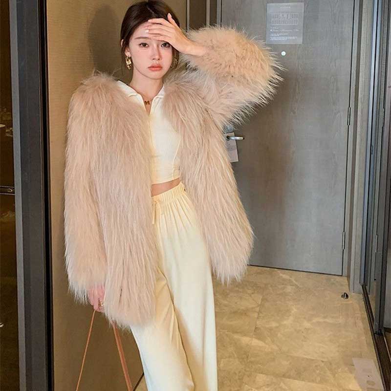 ロングシャギーファージャケット(2colors)