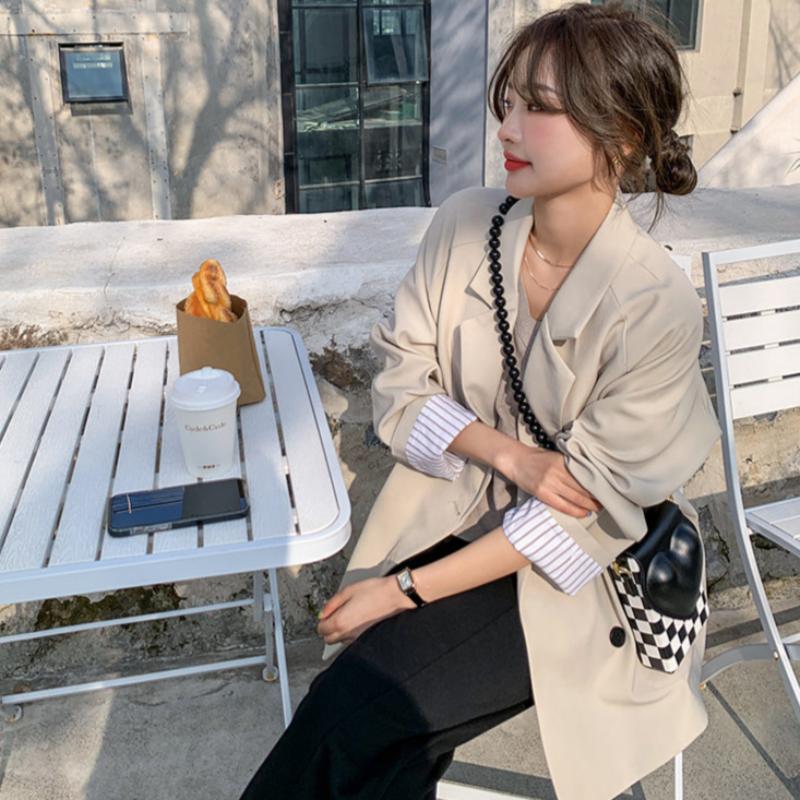 ドロップショルダーダブルジャケット(2colors)