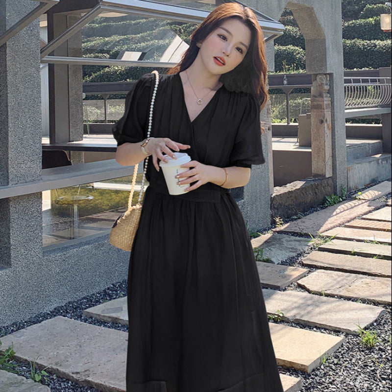カシュクールシアーワンピース(2colors)