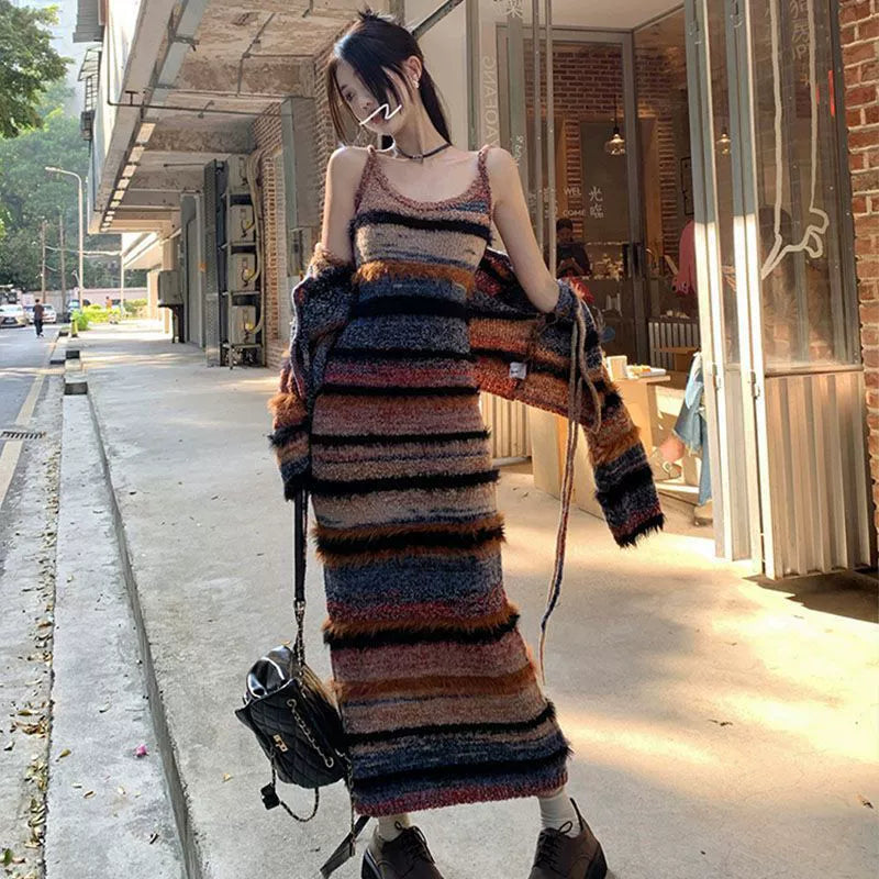 ミックスボーダーボレロ×ワンピースセット